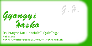 gyongyi hasko business card